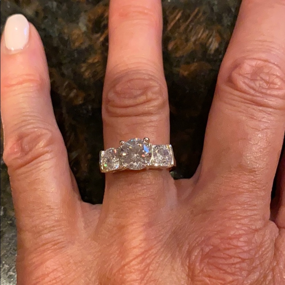 Cz Solitaire Ring - image 2